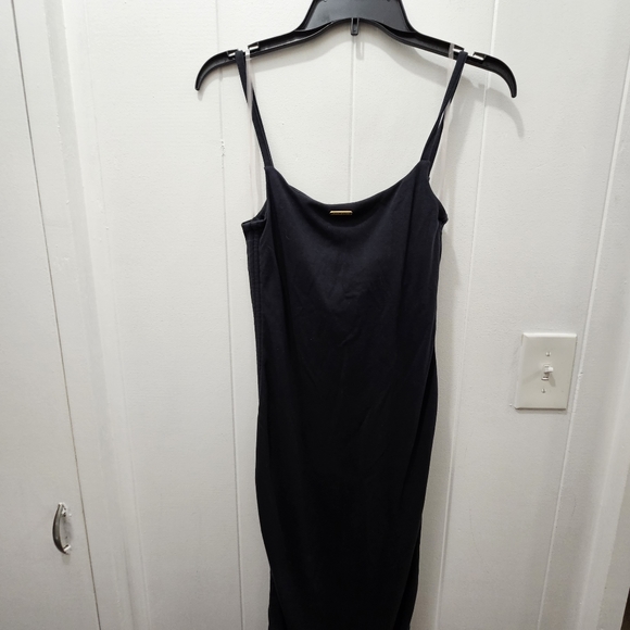 Fabletics Live-In Spaghetti Strap Dress Black with Side Tie Straps Size Med - Picture 11 of 16